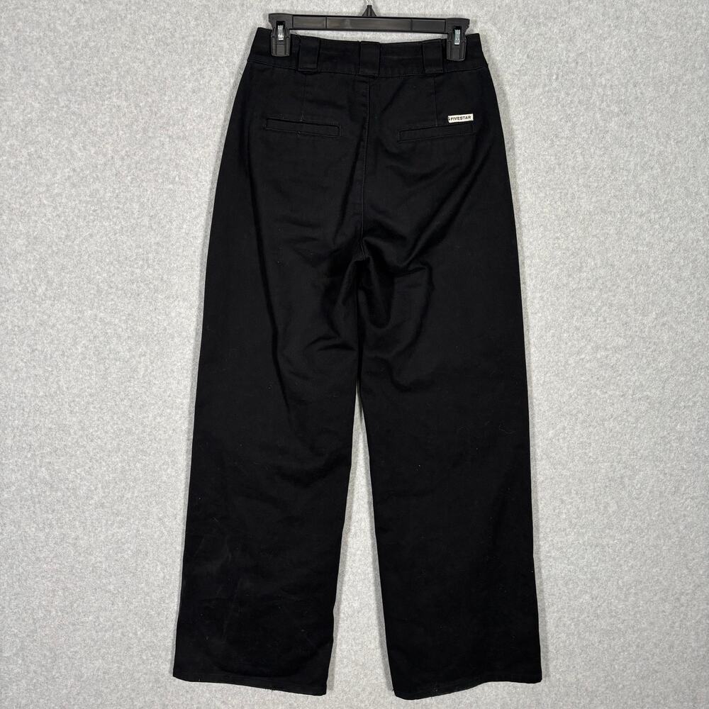 FiveStar General Pants Juniors 1 25 Black Wide Leg Downtown Chino Baggy Canvas - Picture 8 of 13